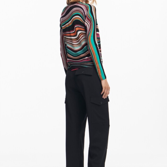 DESIGUAL WAVY STRIPED SWEATER - Picture 4 of 6